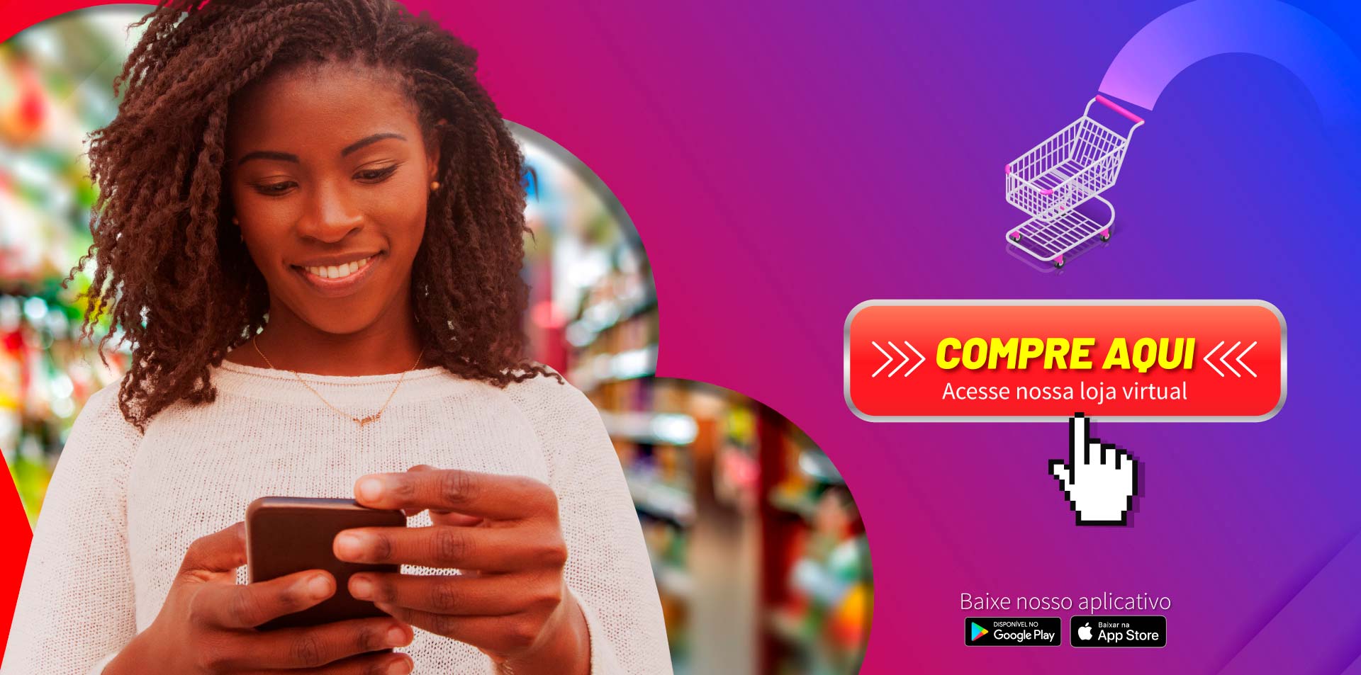 Delivery Mix Bahia Supermercados. Compre sem sair de casa. Disponível para Android na Play Store e iOS da App Store.